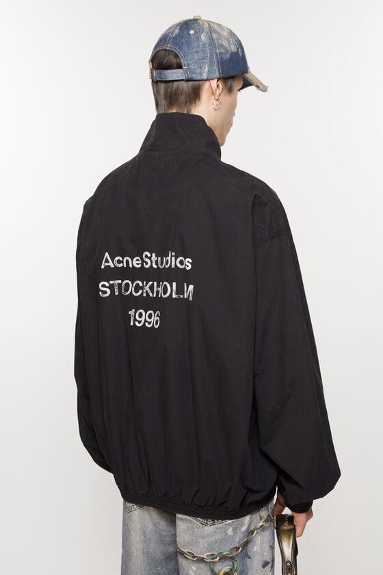 Acne Studios Jacke mit Reißverschluss und Logo Versandkostenfrei