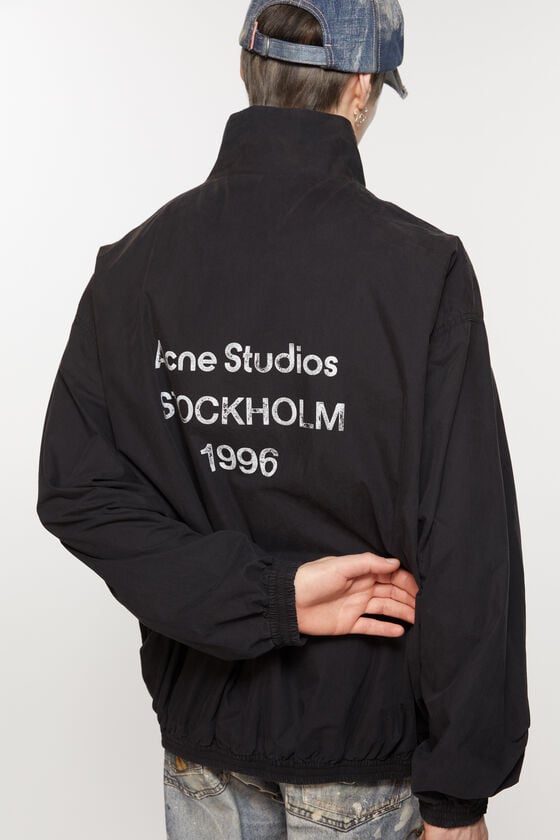 Acne Studios Jacke mit Reißverschluss und Logo Versandkostenfrei