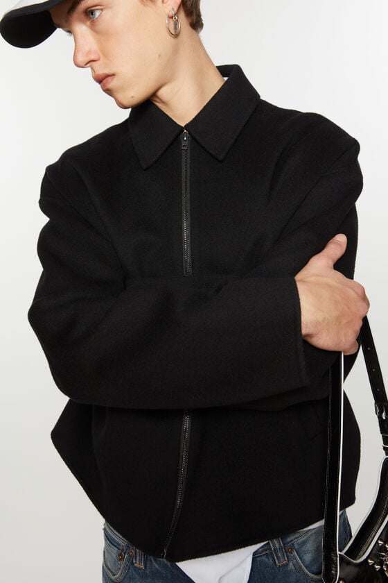 Acne Studios Jacke mit Reißverschluss aus Wolle Großer Ausverkauf