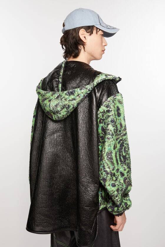 Acne Studios Bedruckte Fleece-Kapuzenjacke Preisnachlass