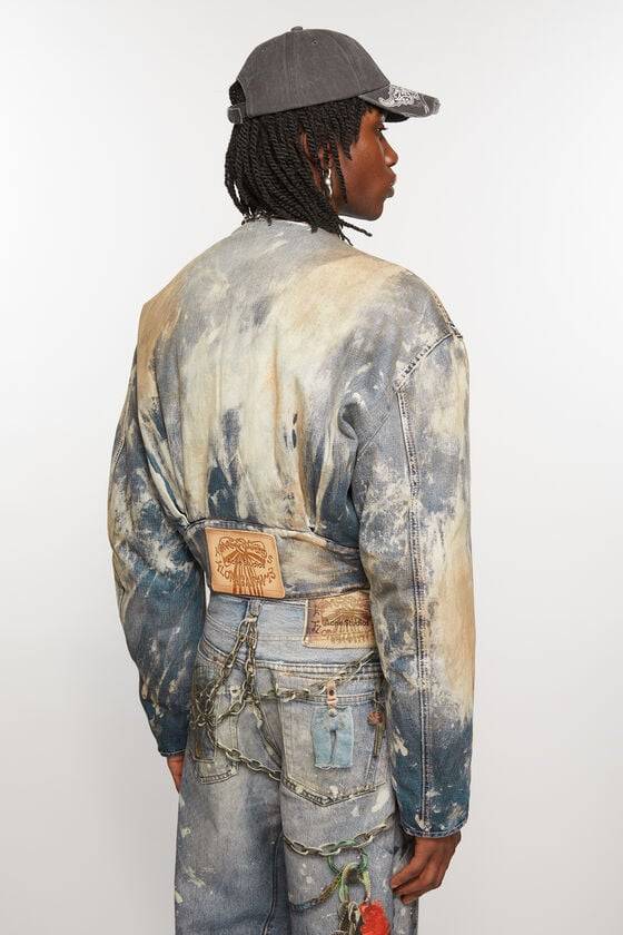 Acne Studios Gecroppte Denimjacke Vatertagsangebot