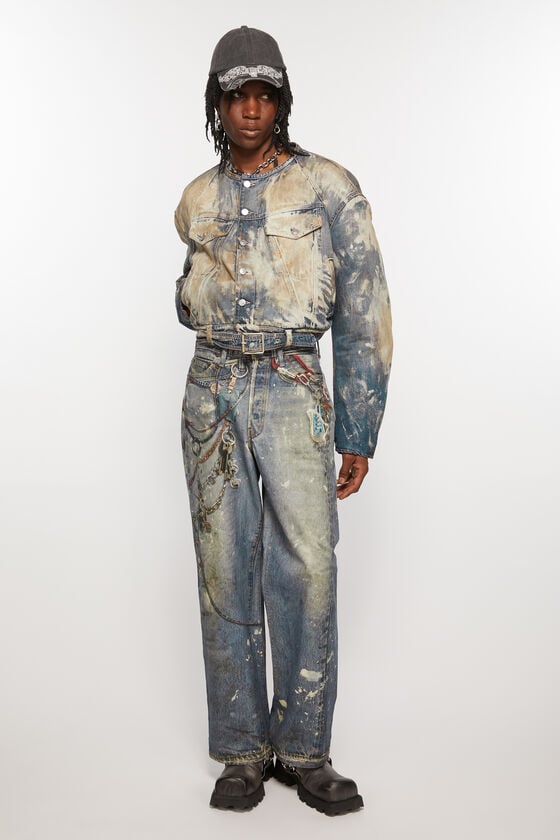 Acne Studios Gecroppte Denimjacke Vatertagsangebot