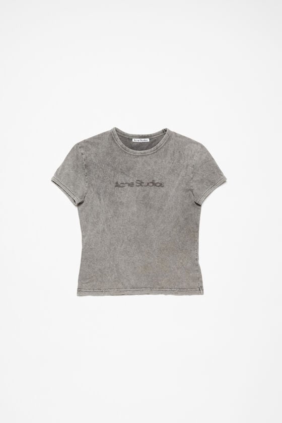 Acne Studios T-Shirt mit verschwommenem Logo – taillierte Unisex-Passform Bis zu 60% Rabatt
