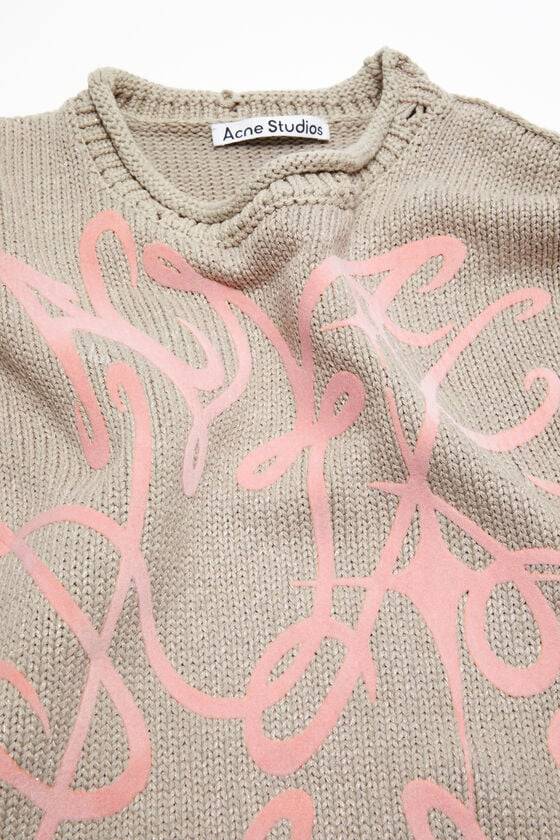 Acne Studios Bedruckter Pullover Bis zu 55% Rabatt