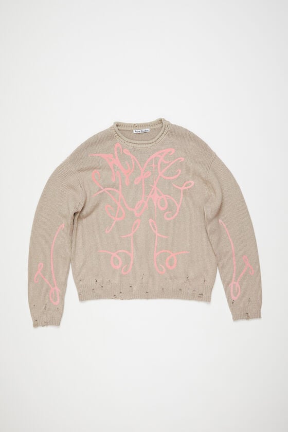 Acne Studios Bedruckter Pullover Bis zu 55% Rabatt