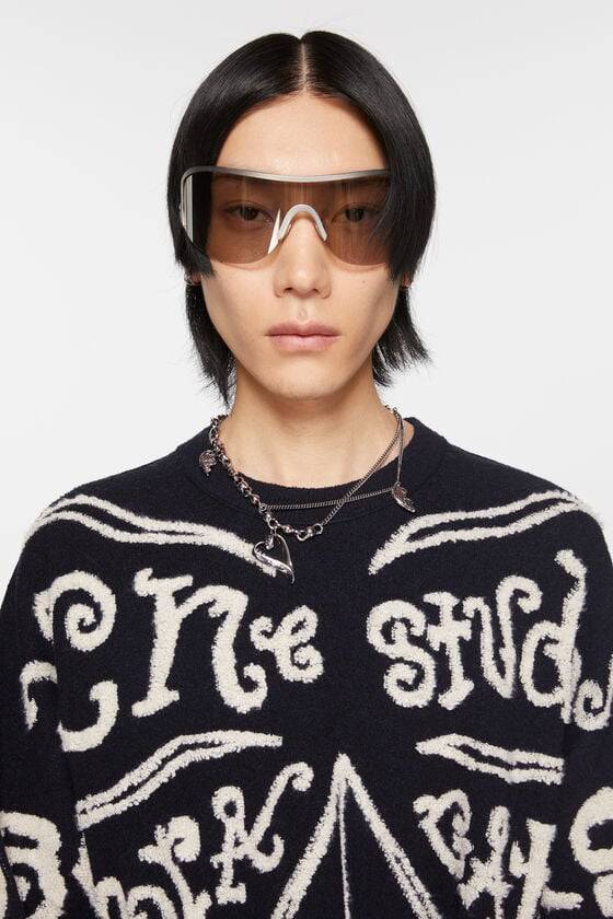 Acne Studios Pullover mit Jacquard-Logo Nur noch ein Tag übrig