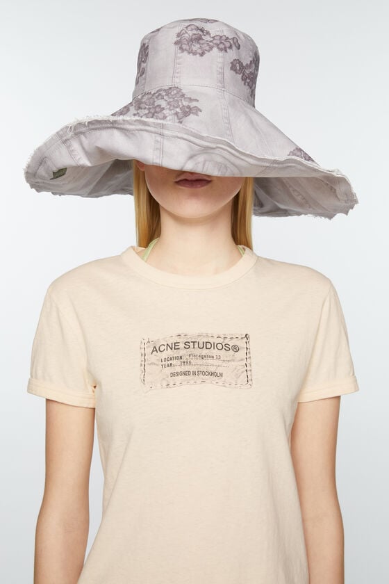 Acne Studios Bedrucktes T-Shirt – Körperbetonte Passform Clearance-Verkauf