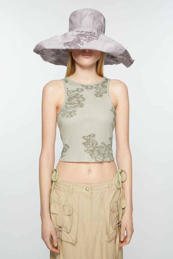 Acne Studios Tanktop aus Spitze mit Print