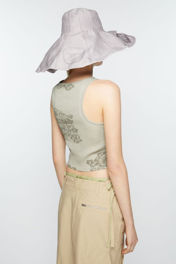 Acne Studios Tanktop aus Spitze mit Print im Angebot