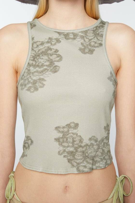 Acne Studios Tanktop aus Spitze mit Print im Angebot