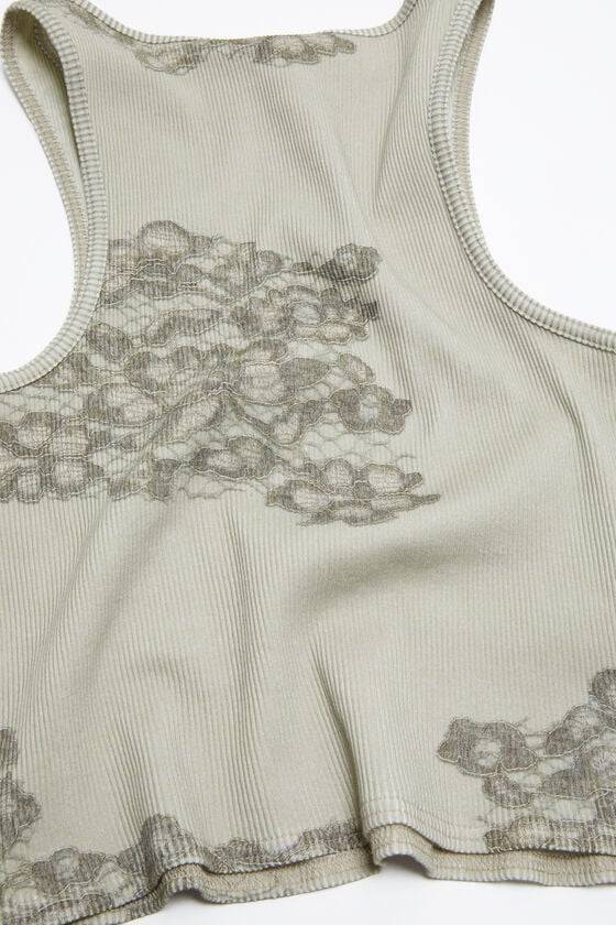 Acne Studios Tanktop aus Spitze mit Print im Angebot