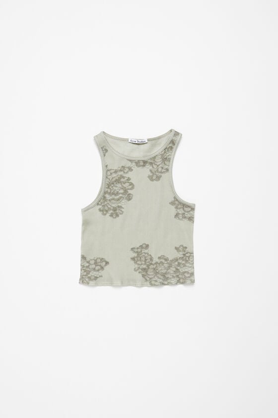 Acne Studios Tanktop aus Spitze mit Print im Angebot