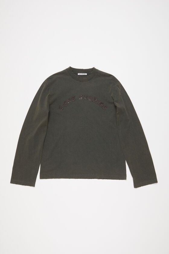 Acne Studios Logo-Langarm-T-Shirt Meist gekauft