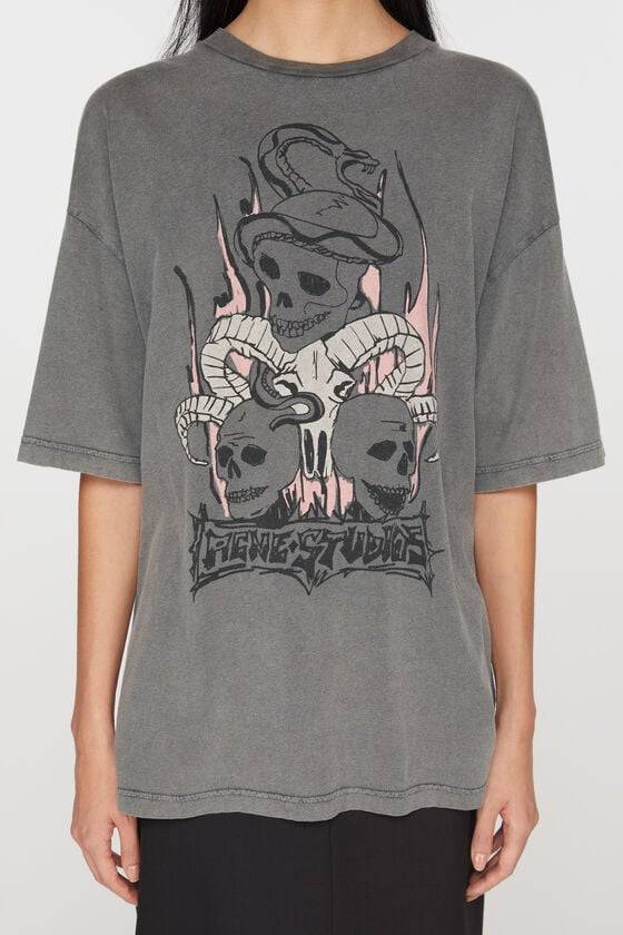 Acne Studios Bedrucktes T-Shirt – entspannte Passform Preisnachlass