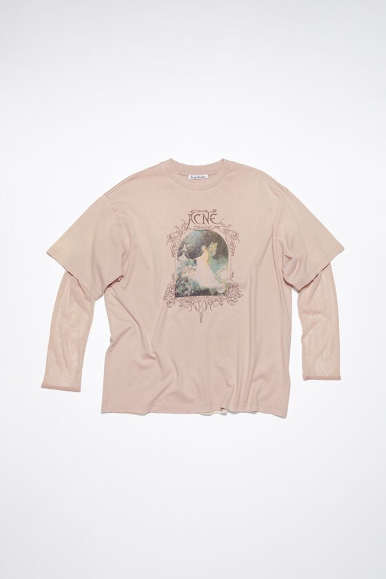 Acne Studios Mehrlagiges T-Shirt mit Logo Jubiläumsangebot
