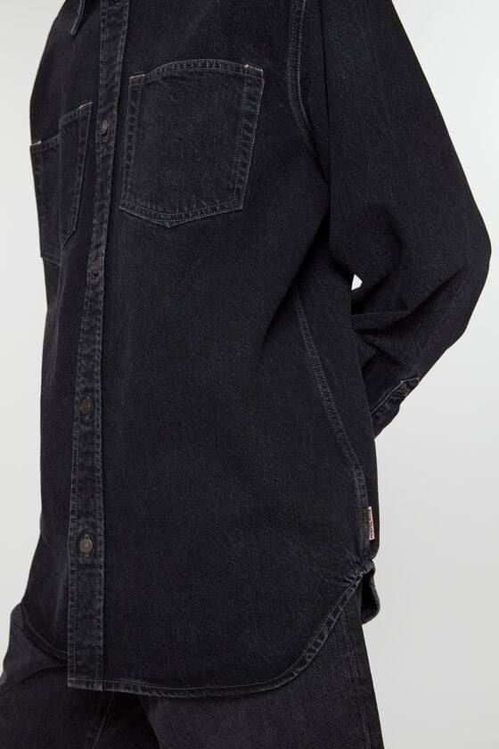 Acne Studios Jeanshemd mit Knopfleiste - Lockere Passform Neueste Mode
