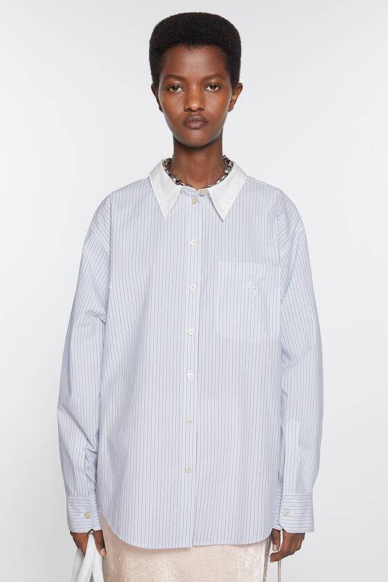 Acne Studios Gestreiftes Hemd mit Knopfleiste