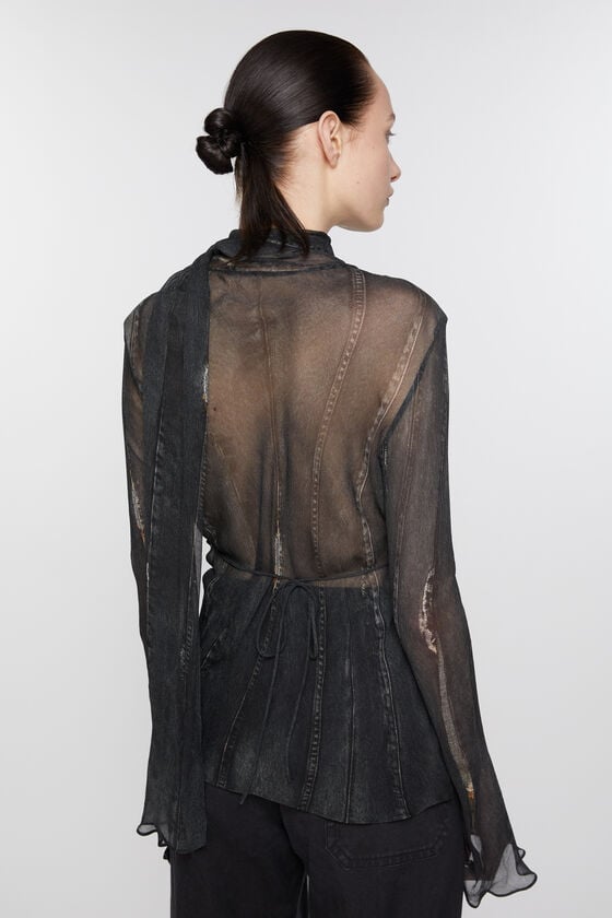 Acne Studios Bluse aus Crêpe mit Schal Zeitlich begrenztes Angebot