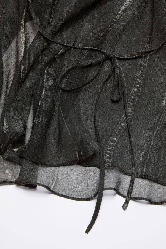 Acne Studios Bluse aus Crêpe mit Schal Zeitlich begrenztes Angebot