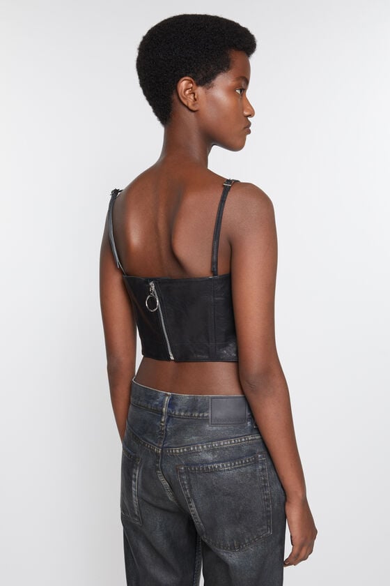 Acne Studios Leather bustier top Laufsteg-Show Tiefpreis