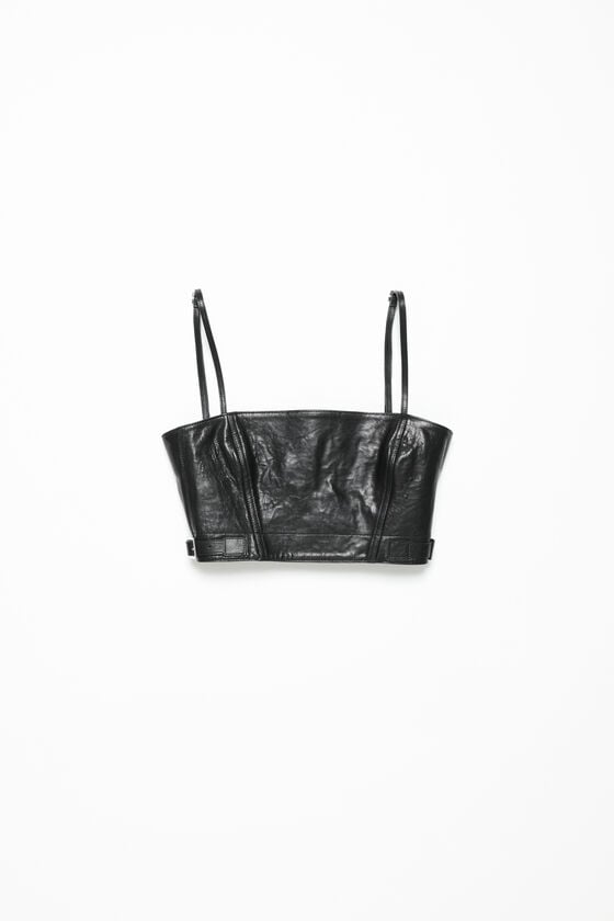 Acne Studios Leather bustier top Laufsteg-Show Tiefpreis