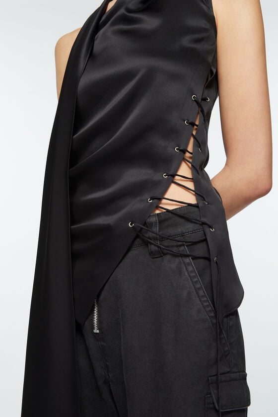 Acne Studios Wickelbluse mit Fransen Kostenlose Rückgabe