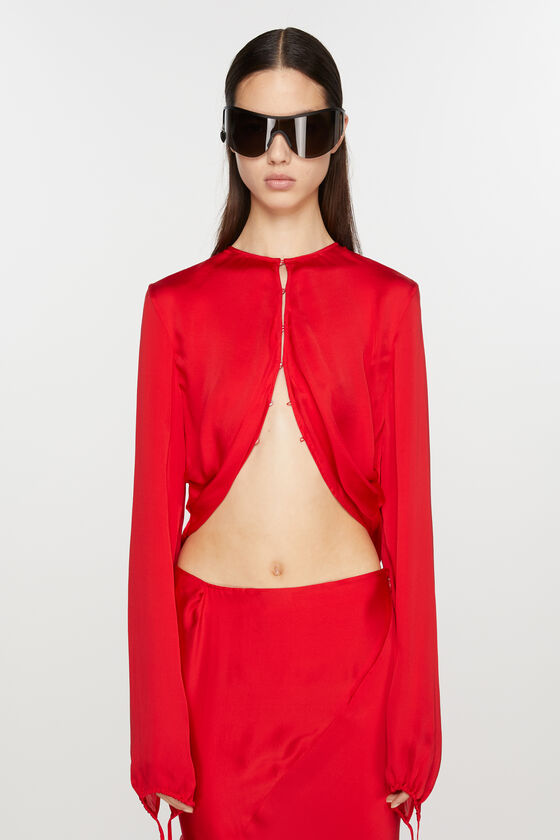 Acne Studios Fließende Seidenbluse Laufsteg-Show