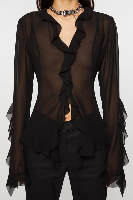 Acne Studios Bluse mit Rüschen Bis zu 60% Rabatt