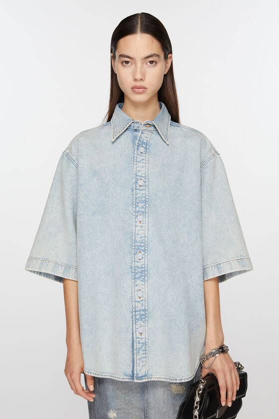 Acne Studios Denimhemd mit Knopfleiste – Lockere Passform