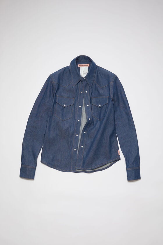 Acne Studios Jeanshemd mit Knopfleiste Discount Store für neue Produkte