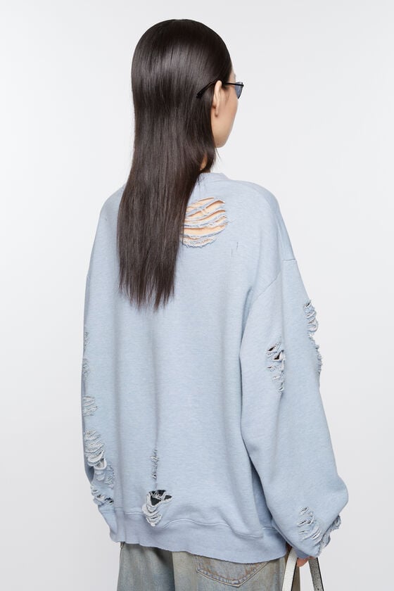 Acne Studios Pullover mit Logoprint im Used-Look Black Friday Preise