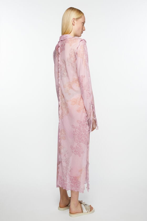 Acne Studios Bedrucktes Kleid aus Chiffon Sonderangebot