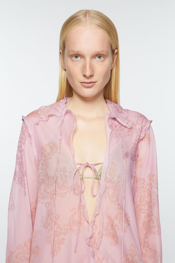 Acne Studios Bedrucktes Kleid aus Chiffon Sonderangebot