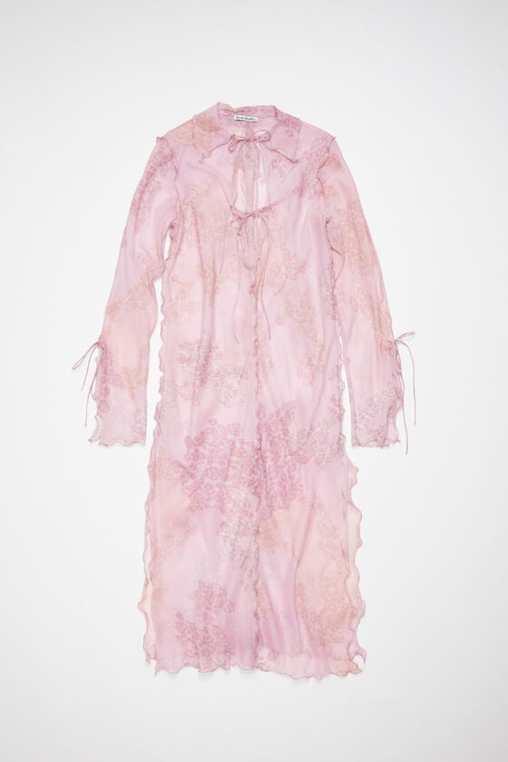 Acne Studios Bedrucktes Kleid aus Chiffon Sonderangebot