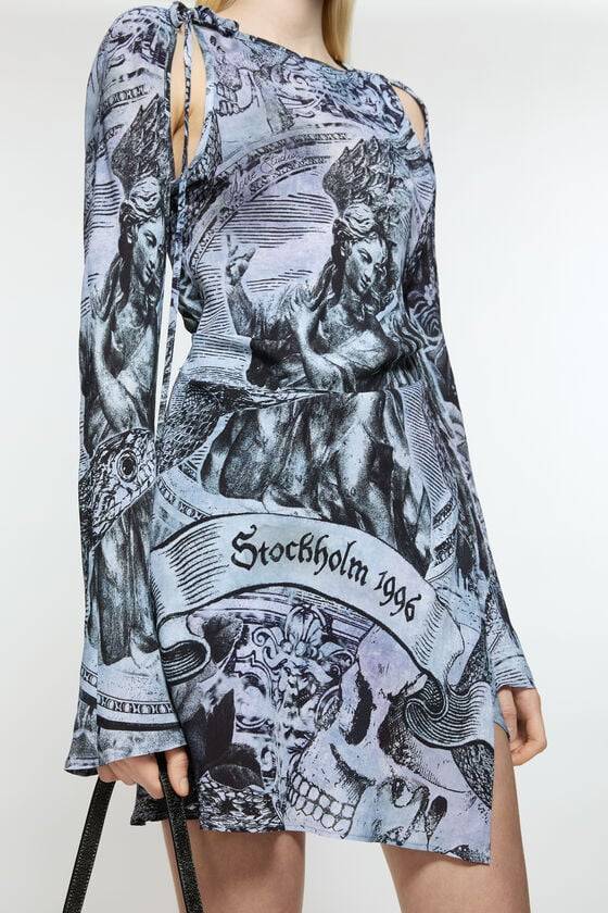 Acne Studios Bedrucktes Wickelkleid Begrenztes Angebot