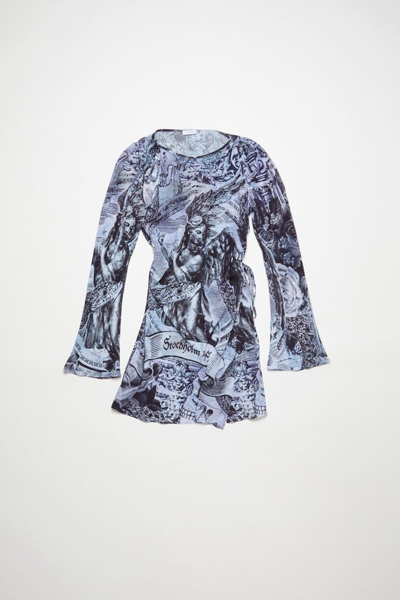 Acne Studios Bedrucktes Wickelkleid Begrenztes Angebot