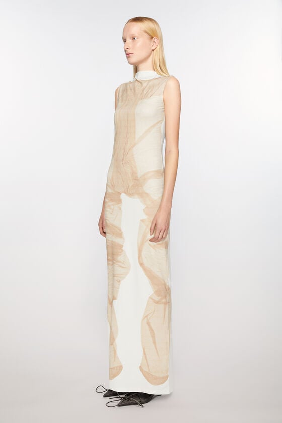 Acne Studios Bedrucktes langes Kleid Laufsteg-Show Valentinstagsangebot