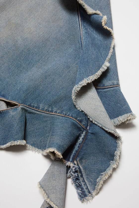 Acne Studios Jeanskleid mit Rüschen Große Rabatte