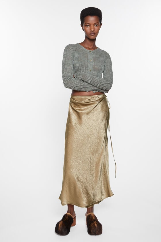 Acne Studios Wickelrock aus Satin Fabrik Onlineshop