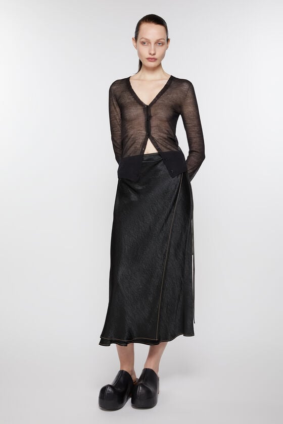 Acne Studios Wickelrock aus Satin Fabrikpreis