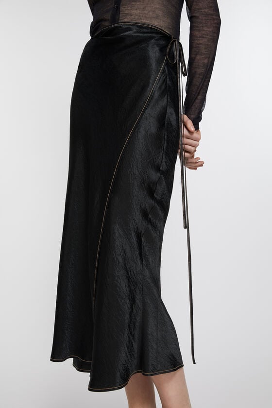 Acne Studios Wickelrock aus Satin Fabrikpreis