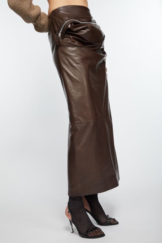 Acne Studios Leather zipper tape skirt Laufsteg-Show Großer Ausverkauf