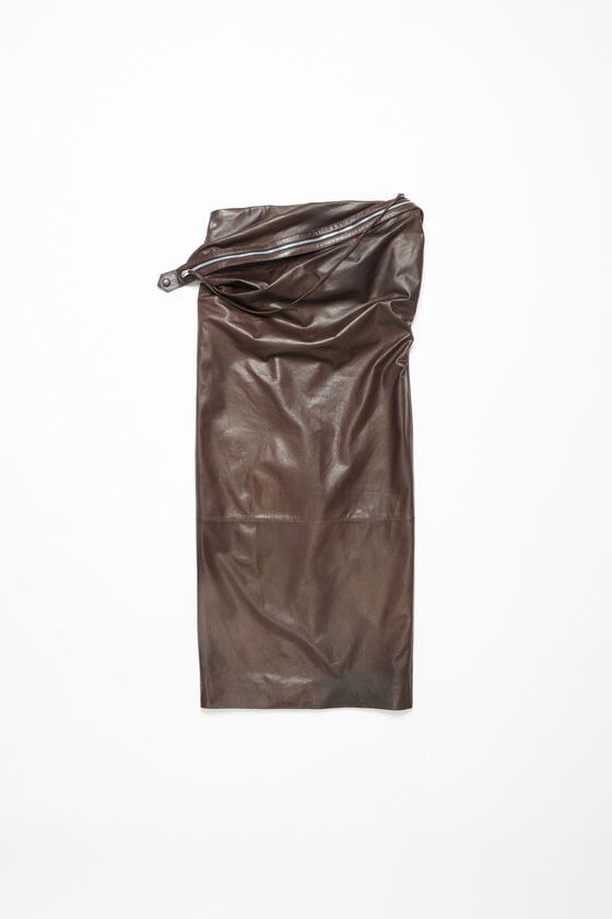 Acne Studios Leather zipper tape skirt Laufsteg-Show Großer Ausverkauf