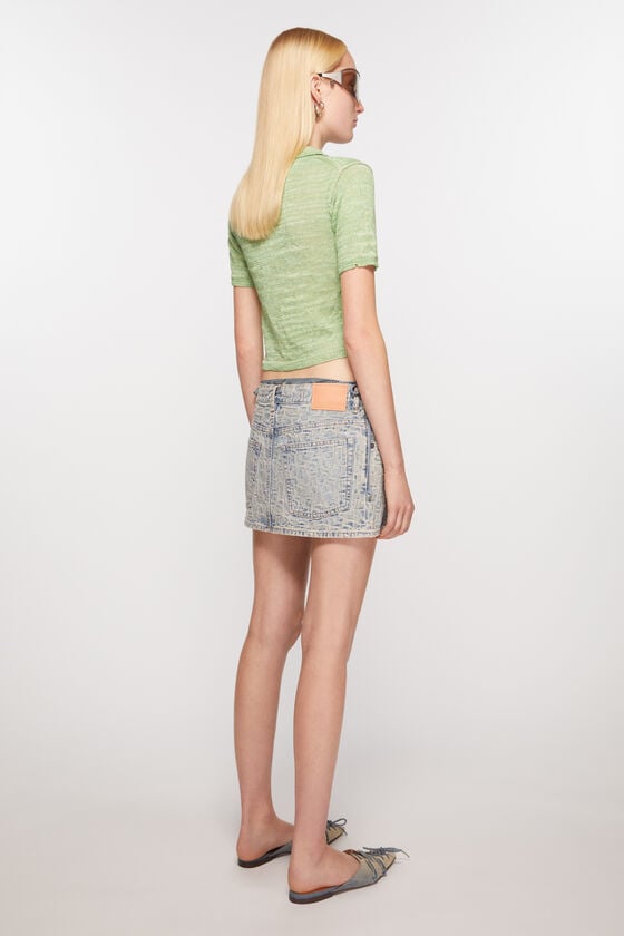 Acne Studios Denim-Minirock mit Monogramm Saisonschlussverkauf
