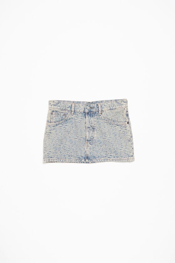 Acne Studios Denim-Minirock mit Monogramm Saisonschlussverkauf