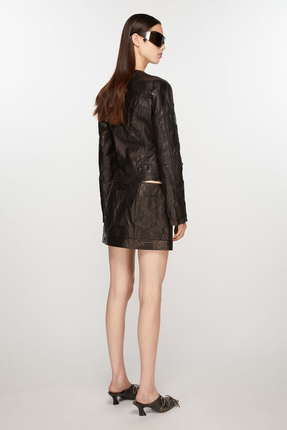 Acne Studios Minirock aus Knitterleder Laufsteg-Show Valentinstagsangebot