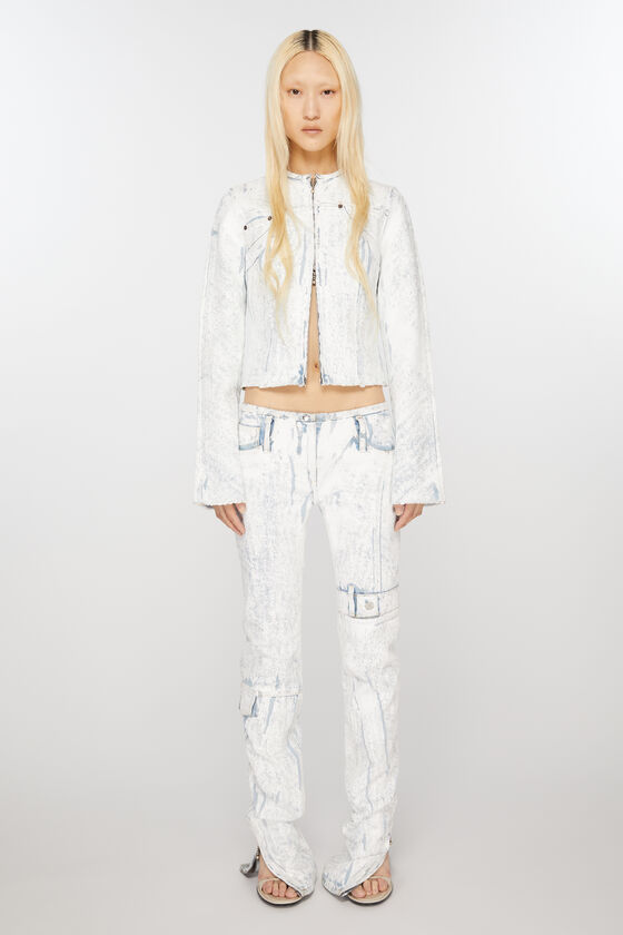 Acne Studios Bedruckte Jeans – Slim Fit Laufsteg-Show Speichern exportieren