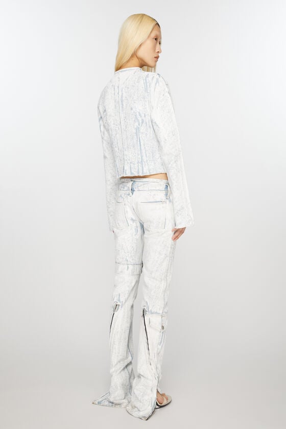 Acne Studios Bedruckte Jeans – Slim Fit Laufsteg-Show Speichern exportieren