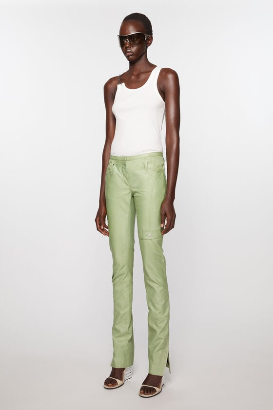 Acne Studios Lederhosen Laufsteg-Show Im Verkauf