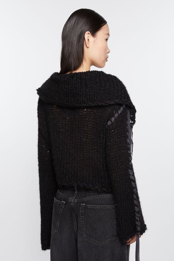 Acne Studios Strickjacke mit Schnürung Schlussverkauf